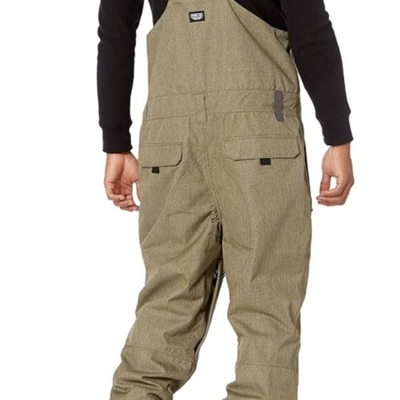 Ride Snowboard Outwear Men’s Central Bib, Olive Herringbone - Picture 2 of 12